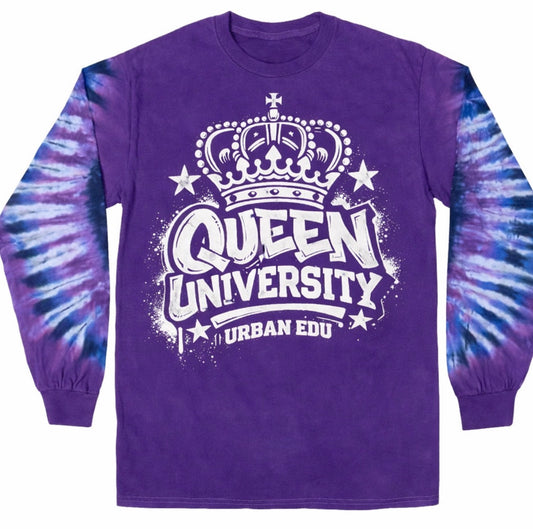 Queen University Long Sleeve - Tie Dye